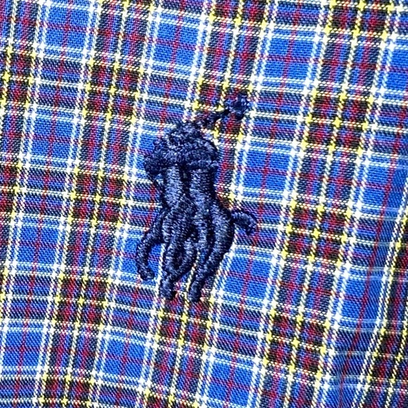 𝅺BOY’S,RALPH Lauren small check, plaid button down shirt excellent condition. - Picture 1 of 4